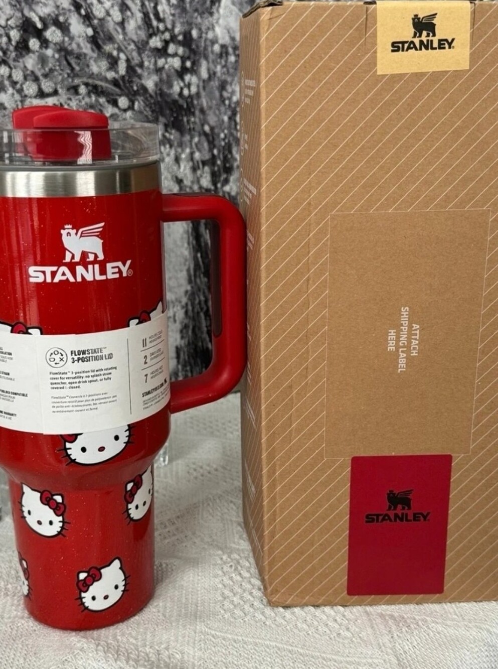 Stanley Red Hello Kitty Insulated Travel Mug with Handle